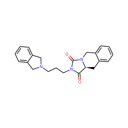 O=C1[C@@H]2Cc3ccccc3CN2C(=O)N1CCCN1Cc2ccccc2C1 ZINC000299819237