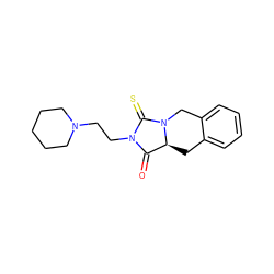 O=C1[C@@H]2Cc3ccccc3CN2C(=S)N1CCN1CCCCC1 ZINC000028523915