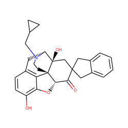 O=C1[C@@H]2Oc3c(O)ccc4c3[C@@]23CCN(CC2CC2)[C@H](C4)[C@]3(O)CC12Cc1ccccc1C2 ZINC000013734638