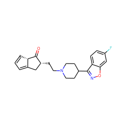 O=C1[C@H](CCN2CCC(c3noc4cc(F)ccc34)CC2)CC2=CC=C[C@H]12 ZINC000026961451