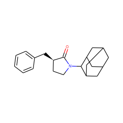 O=C1[C@H](Cc2ccccc2)CCN1C1C2CC3CC(C2)CC1C3 ZINC000036286399