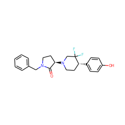 O=C1[C@H](N2CC[C@@H](c3ccc(O)cc3)C(F)(F)C2)CCN1Cc1ccccc1 ZINC001772585253