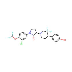 O=C1[C@H](N2CC[C@@H](c3ccc(O)cc3)C(F)(F)C2)CCN1c1ccc(OC(F)F)c(Cl)c1 ZINC001772656064