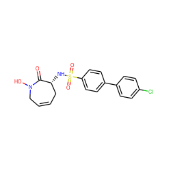 O=C1[C@H](NS(=O)(=O)c2ccc(-c3ccc(Cl)cc3)cc2)CC=CCN1O ZINC000073141930