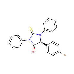 O=C1[C@H](c2ccc(Br)cc2)N(c2ccccc2)C(=S)N1c1ccccc1 ZINC000013680163