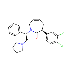 O=C1[C@H](c2ccc(Cl)c(Cl)c2)CC=CCN1[C@@H](CN1CCCC1)c1ccccc1 ZINC000028374053