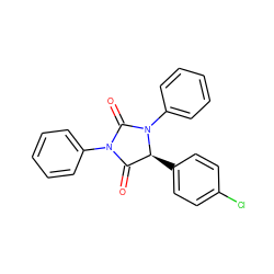 O=C1[C@H](c2ccc(Cl)cc2)N(c2ccccc2)C(=O)N1c1ccccc1 ZINC000013680125