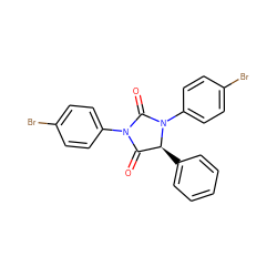 O=C1[C@H](c2ccccc2)N(c2ccc(Br)cc2)C(=O)N1c1ccc(Br)cc1 ZINC000013680140