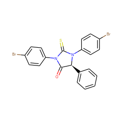 O=C1[C@H](c2ccccc2)N(c2ccc(Br)cc2)C(=S)N1c1ccc(Br)cc1 ZINC000013680174