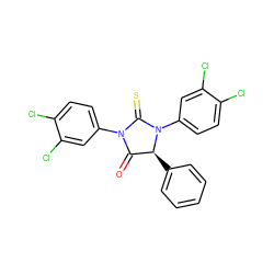 O=C1[C@H](c2ccccc2)N(c2ccc(Cl)c(Cl)c2)C(=S)N1c1ccc(Cl)c(Cl)c1 ZINC000013680170
