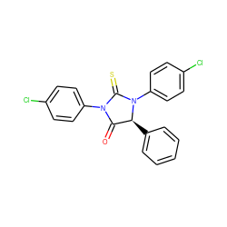 O=C1[C@H](c2ccccc2)N(c2ccc(Cl)cc2)C(=S)N1c1ccc(Cl)cc1 ZINC000013680166