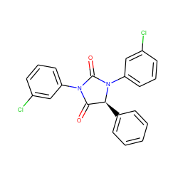 O=C1[C@H](c2ccccc2)N(c2cccc(Cl)c2)C(=O)N1c1cccc(Cl)c1 ZINC000013680136