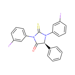 O=C1[C@H](c2ccccc2)N(c2cccc(I)c2)C(=S)N1c1cccc(I)c1 ZINC000028566853