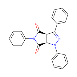 O=C1[C@H]2C(c3ccccc3)=NN(c3ccccc3)[C@H]2C(=O)N1c1ccccc1 ZINC000100049568