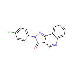 O=C1[C@H]2C=Nc3ccccc3C2=NN1c1ccc(Cl)cc1 ZINC000013448368