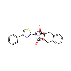 O=C1[C@H]2C3c4ccccc4C(c4ccccc43)[C@@H]2C(=O)N1c1nc(-c2ccccc2)cs1 ZINC000008691547