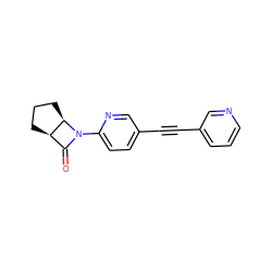 O=C1[C@H]2CCC[C@H]2N1c1ccc(C#Cc2cccnc2)cn1 ZINC000143957144