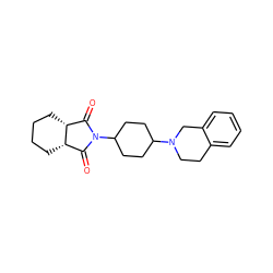 O=C1[C@H]2CCCC[C@H]2C(=O)N1C1CCC(N2CCc3ccccc3C2)CC1 ZINC000013802431