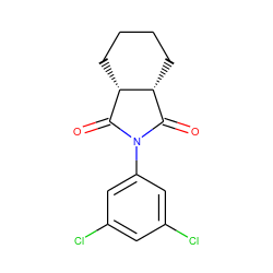 O=C1[C@H]2CCCC[C@H]2C(=O)N1c1cc(Cl)cc(Cl)c1 ZINC000045301285