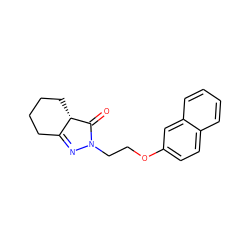 O=C1[C@H]2CCCCC2=NN1CCOc1ccc2ccccc2c1 ZINC000027656861