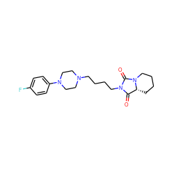 O=C1[C@H]2CCCCN2C(=O)N1CCCCN1CCN(c2ccc(F)cc2)CC1 ZINC000002183639