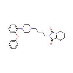 O=C1[C@H]2CCCCN2C(=O)N1CCCCN1CCN(c2ccccc2Oc2ccccc2)CC1 ZINC000002183390