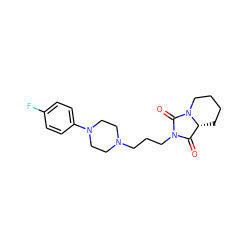 O=C1[C@H]2CCCCN2C(=O)N1CCCN1CCN(c2ccc(F)cc2)CC1 ZINC000000641755