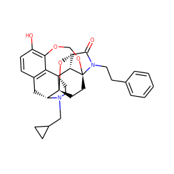 O=C1[C@H]2O[C@@]34CC[C@@]5(OCOc6c(O)ccc7c6[C@@]3(CCN(CC3CC3)[C@@H]4C7)[C@H]25)N1CCc1ccccc1 ZINC000169341287