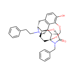 O=C1[C@H]2O[C@@]34CC[C@@]5(OCOc6c(O)ccc7c6[C@@]3(CCN(CCc3ccccc3)[C@@H]4C7)[C@H]25)N1Cc1ccccc1 ZINC000169341284