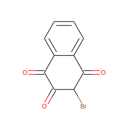 O=C1C(=O)C(Br)C(=O)c2ccccc21 ZINC000004552427