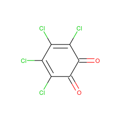 O=C1C(=O)C(Cl)=C(Cl)C(Cl)=C1Cl ZINC000001595936