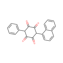 O=C1C(=O)C(c2cccc3ccccc23)C(=O)C(=O)C1c1ccccc1 ZINC000037866065