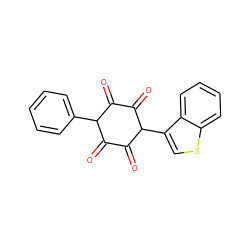 O=C1C(=O)C(c2csc3ccccc23)C(=O)C(=O)C1c1ccccc1 ZINC000037866062