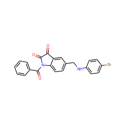 O=C1C(=O)N(C(=O)c2ccccc2)c2ccc(CNc3ccc(Br)cc3)cc21 ZINC001772598703