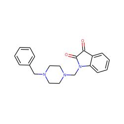 O=C1C(=O)N(CN2CCN(Cc3ccccc3)CC2)c2ccccc21 ZINC000019300444