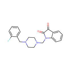 O=C1C(=O)N(CN2CCN(Cc3ccccc3F)CC2)c2ccccc21 ZINC000020045190