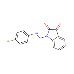 O=C1C(=O)N(CNc2ccc(Br)cc2)c2ccccc21 ZINC000002164418