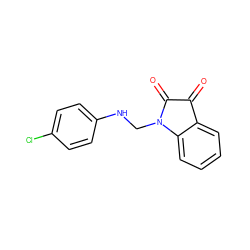 O=C1C(=O)N(CNc2ccc(Cl)cc2)c2ccccc21 ZINC000002709443