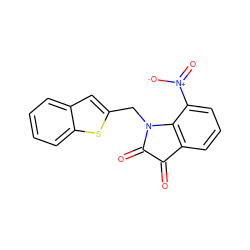 O=C1C(=O)N(Cc2cc3ccccc3s2)c2c1cccc2[N+](=O)[O-] ZINC000028461719