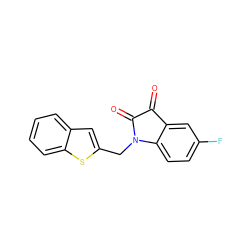 O=C1C(=O)N(Cc2cc3ccccc3s2)c2ccc(F)cc21 ZINC000028464167