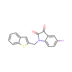 O=C1C(=O)N(Cc2cc3ccccc3s2)c2ccc(I)cc21 ZINC000028466529