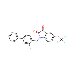 O=C1C(=O)N(Cc2ccc(-c3ccccc3)cc2F)c2ccc(OC(F)(F)F)cc21 ZINC000064540650