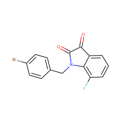 O=C1C(=O)N(Cc2ccc(Br)cc2)c2c(F)cccc21 ZINC000040395390