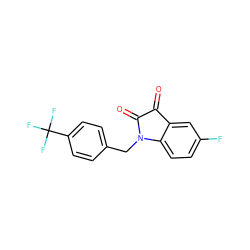 O=C1C(=O)N(Cc2ccc(C(F)(F)F)cc2)c2ccc(F)cc21 ZINC000040875898