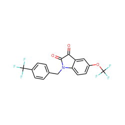 O=C1C(=O)N(Cc2ccc(C(F)(F)F)cc2)c2ccc(OC(F)(F)F)cc21 ZINC000040829159