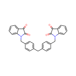 O=C1C(=O)N(Cc2ccc(Cc3ccc(CN4C(=O)C(=O)c5ccccc54)cc3)cc2)c2ccccc21 ZINC000002028582