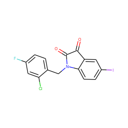 O=C1C(=O)N(Cc2ccc(F)cc2Cl)c2ccc(I)cc21 ZINC000028460513