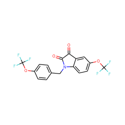 O=C1C(=O)N(Cc2ccc(OC(F)(F)F)cc2)c2ccc(OC(F)(F)F)cc21 ZINC000040956073