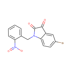 O=C1C(=O)N(Cc2ccccc2[N+](=O)[O-])c2ccc(Br)cc21 ZINC000386979064