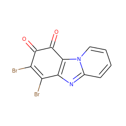 O=C1C(=O)c2c(nc3ccccn23)C(Br)=C1Br ZINC000103275901